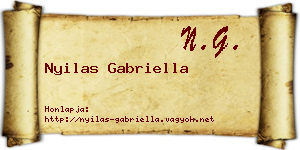 Nyilas Gabriella névjegykártya